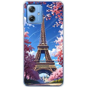 Силіконовий Чохол з Картинкою для Motorola G54 5G Принт (Париж, Ейфелева Вежа) (50347-ysm036)