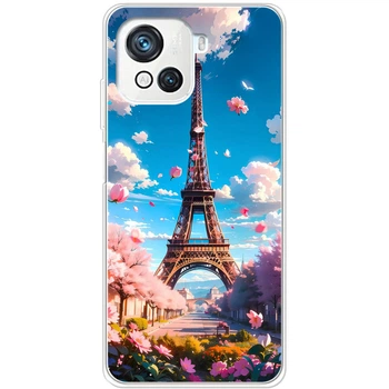 Силиконовый Чехол с Картинкой для Blackview Oscal C80 Принт (Париж, Эйфелева Башня) (48126-ysm035)