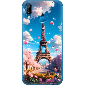 Силиконовый Чехол с Картинкой для Huawei P20 Lite Принт (Париж, Эйфелева Башня) (33127-ysm035)