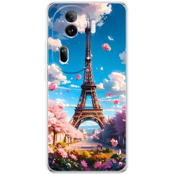 Силиконовый Чехол с Картинкой для OPPO Reno 11 Pro 5G Принт (Париж, Эйфелева Башня) (55883-ysm035)