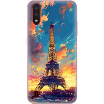 Силиконовый Чехол с Картинкой для Samsung Galaxy A01 (A015) Принт (Париж, Эйфелева Башня) (38839-ysm038)