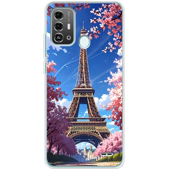 Силиконовый Чехол с Картинкой для ZTE Blade A53 Pro Принт (Париж, Эйфелева Башня) (50420-ysm036)
