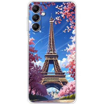 Силиконовый Чехол с Картинкой для Samsung Galaxy A14 5G (A146) Принт (Париж, Эйфелева Башня) (45765-ysm036)