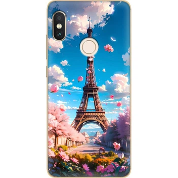 Силиконовый Чехол с Картинкой для Xiaomi Redmi Note 5 Принт (Париж, Эйфелева Башня) (32971-ysm035)