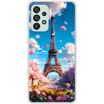 Силиконовый Чехол с Картинкой для Samsung Galaxy A73 5G (A736) Принт (Париж, Эйфелева Башня) (44139-ysm035)