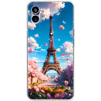 Силиконовый Чехол с Картинкой для Nothing Phone (1) Принт (Париж, Эйфелева Башня) (56037-ysm035)