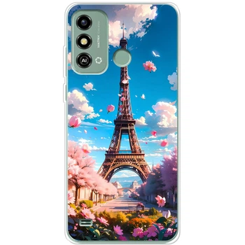 Силиконовый Чехол с Картинкой для ZTE Blade A53 Принт (Париж, Эйфелева Башня) (48114-ysm035)