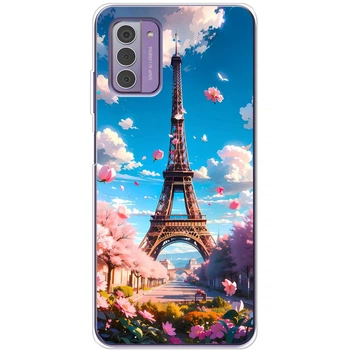 Силиконовый Чехол с Картинкой для Nokia G42 Принт (Париж, Эйфелева Башня) (48876-ysm035)