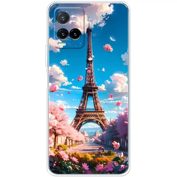 Силиконовый Чехол с Картинкой для Vivo Y33s Принт (Париж, Эйфелева Башня) (44377-ysm035)