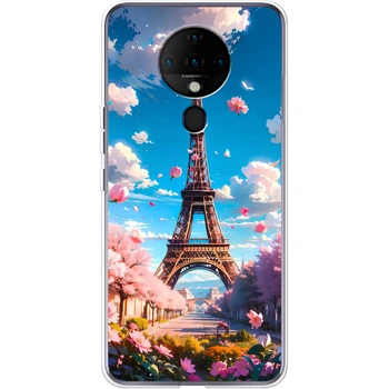 Силиконовый Чехол с Картинкой для Tecno Spark 6 Принт (Париж, Эйфелева Башня) (43984-ysm035)
