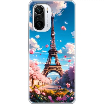 Силиконовый Чехол с Картинкой для Xiaomi Poco F3 Принт (Париж, Эйфелева Башня) (42102-ysm035)