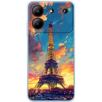Силиконовый Чехол с Картинкой для ZTE Blade A54 Принт (Париж, Эйфелева Башня) (51085-ysm038)