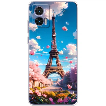 Силиконовый Чехол с Картинкой для Motorola Edge 30 Neo Принт (Париж, Эйфелева Башня) (47758-ysm035)