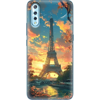 Силиконовый Чехол с Картинкой для Vivo V17 Neo Принт (Париж, Эйфелева Башня) (37613-ysm037)
