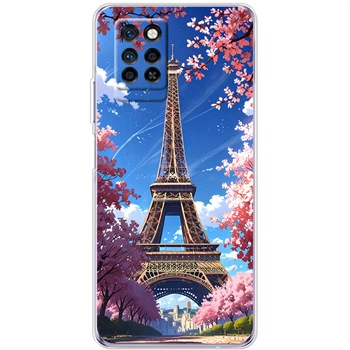 Силиконовый Чехол с Картинкой для Infinix Note 10 Pro Принт (Париж, Эйфелева Башня) (44884-ysm036)