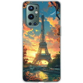 Силиконовый Чехол с Картинкой для OnePlus 9 Pro Принт (Париж, Эйфелева Башня) (43956-ysm037)