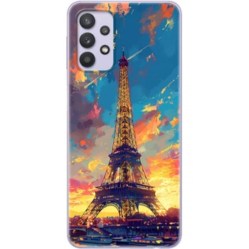 Силиконовый Чехол с Картинкой для Samsung Galaxy A32 4G (A325) Принт (Париж, Эйфелева Башня) (42084-ysm038)