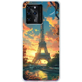 Силиконовый Чехол с Картинкой для ZTE Blade V30 Принт (Париж, Эйфелева Башня) (44034-ysm037)