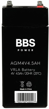 Акумулятор BBS Power AGM4V4.5AH AGM VRLA 4 V 4.5 Ah