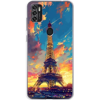 Силиконовый Чехол с Картинкой для ZTE Blade A7s 2020 Принт (Париж, Эйфелева Башня) (44032-ysm038)