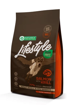 Корм Nature's Protection Lifestyle Grain Free Salmon with krill Adult Small and Mini Breeds сухой с лососем для взрослых собак малых пород 1.5 кг