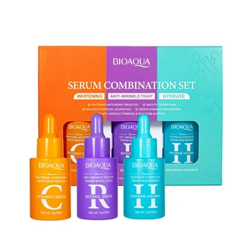 Набір сироваток BIOAQUA Serum Combination Set з муцином равлики, вітаміном С, ретинолом 3шт*30мл