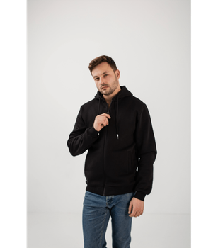 Батальная мужская кофта на молнии - HECTOR - 30509 - 3XL - Черный