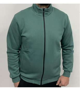 Кофта на молнии со стойкой больших размеров - HECTOR - 30504 - 3XL - Светло-бирюзовый