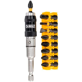 Держатель бит DeWalt с подвижной головкой и набором бит 10 шт Черный (1014-812-00)