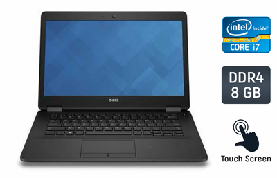 Ультрабук Dell Latitude E7470 / 14" (2560x1440) IPS Touch / Intel Core i7-6600U (2 (4) ядра по 2.6 - 3.4 GHz) / 8 GB DDR4 / 256 GB SSD / Intel HD Graphics 520 / WebCam / Fingerprint / Windows 10 б/у