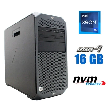 Рабочая станция HP Z4 G4 Workstation Tower / Intel Xeon W-2123 (4 (8) ядра по 3.6 - 3.9 GHz) / 16 GB DDR4 / 256 GB SSD M.2 / no video card / DVD-ROM б/у