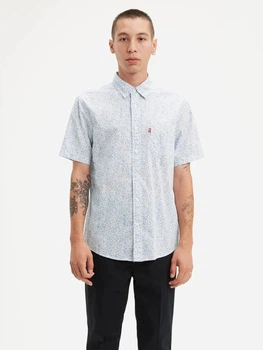 Рубашка хлопковая летняя мужская Levi's 421368191 S Белая (1159814850)