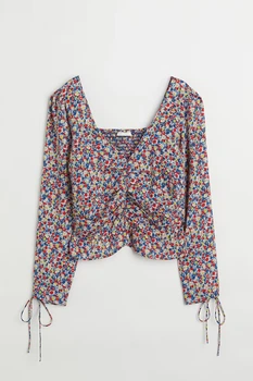 Блуза H&M 271038545 L Різнокольоровий