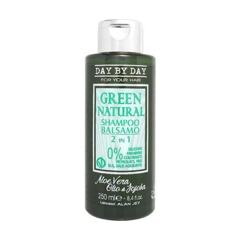 Шампунь-бальзам Alan Jey Green Natural 2 in 1 для всех типов волос, с маслом жожоба и алоэ вера ..250 мл ..