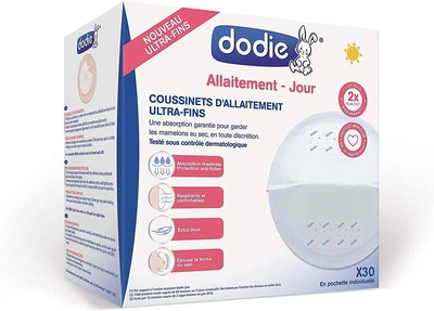 Ультратонкі денні лактаційні прокладки для грудей Dodie 30шт
