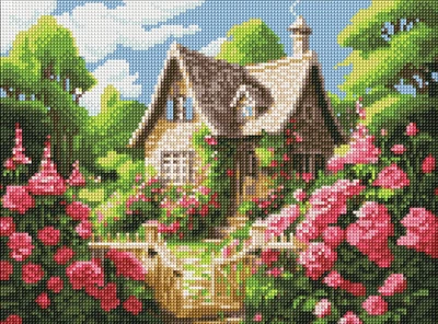 Алмазна мозаїка в обкладинці Ideyka Затишний будиночок 30x40 см (AMO8141)
