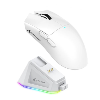 Беспроводная Мышь ATTACK SHARK X11 Белая 2.4G/Bluetooth/Провод, Сенсор PAW3311 22000 DPI