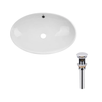 Раковина овальная с донным клапаном QTAP DOVE QT06113077WN47309