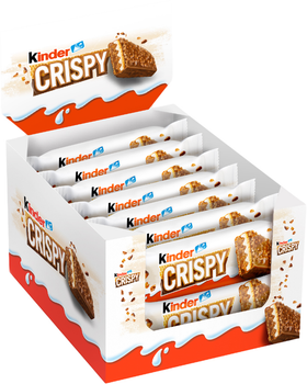 Упаковка шоколадних батончиків Kinder Crispy 34 г х 14 шт (8000500434130)