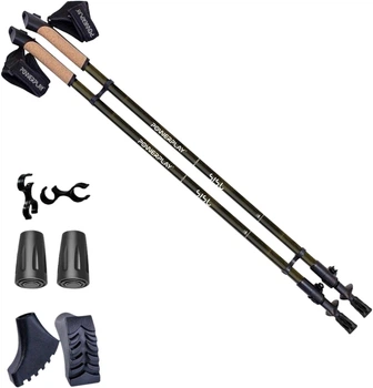 Палиці для скандинавської ходьби PowerPlay 9105 Sisu 80-135 см Black/Gold (PP_9105_SISU)