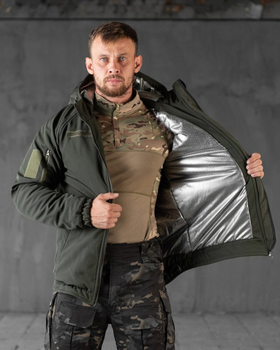 Зимняя тактическая куртка Softshell Omniheat олива Paradigma M