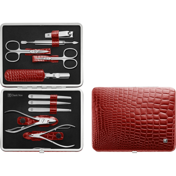 Zestaw podróżny do manicure Zwilling Twin S 10 elementów czerwony (4009839362446)