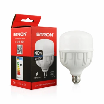 Лампа світлодіодна високопотужна ETRON 40W T120 6500K 220V E27 холодне світло