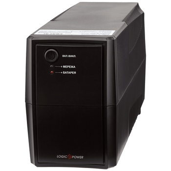 Джерело безперебійного живлення LogicPower LPM-625VA-P, 437 Вт, AVR, Lin-Inter, пластик, чорний (3336)