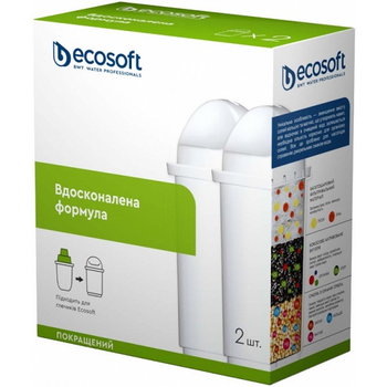 Комплект покращених картриджів ECOSOFT для фільтрів-глечиків 2 шт (CRVK2ECO)