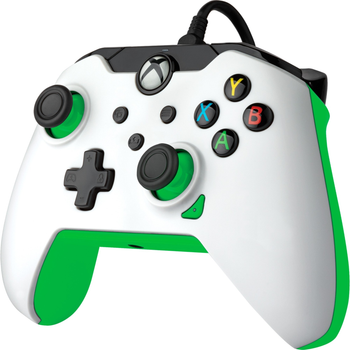 Kontroler przewodowy PDP Neon do Xbox Series/Xbox One/PC White-Green (049-012-WG)