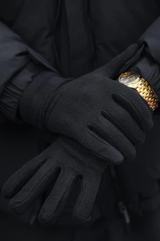 Теплі чорні зимові флісові перчатки рукавиці 6-2 Without Snugo Man 453193928