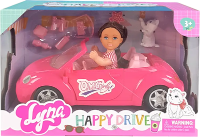 Игровой набор Qunxing Toys Кукла Лия в автомобиле Брюнетка (6902241800927-1)