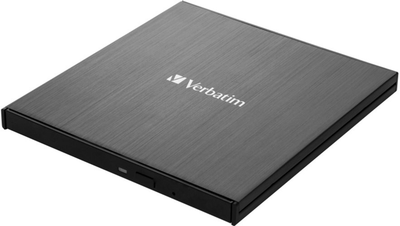 Napęd optyczny Verbatim External Slimline Blu-ray Writer USB 3.1 Gen1 Type-C Black (43889)