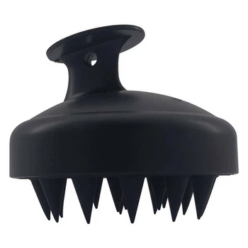 Силиконовая расческа массажер для мытья волос LVR 008 Black (16600)